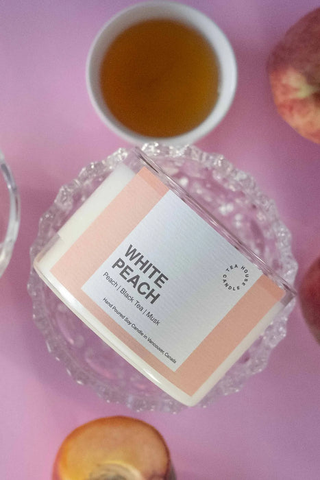 White Peach Soy Candle