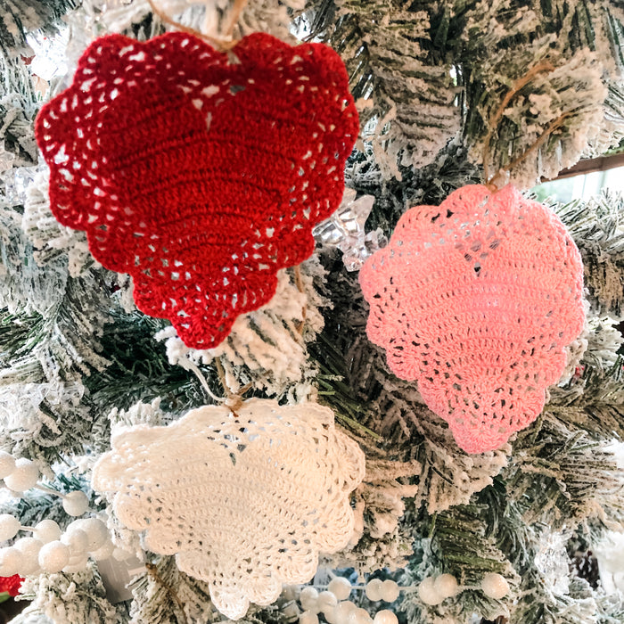 Ornament Crochet Heart