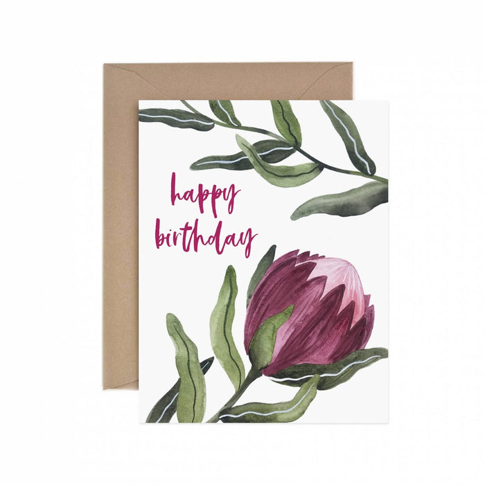 Card Protea Happy Birthday