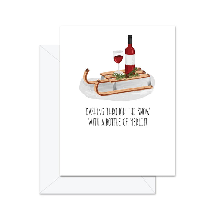 Dashing Through The Snow Merlot Card