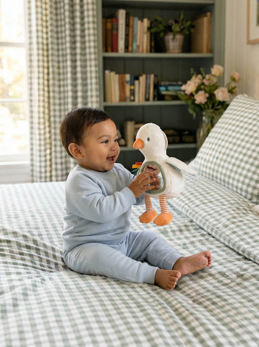 Itzy Bitzy Mirror™ Sensory Tummy Time Mirror - Goose