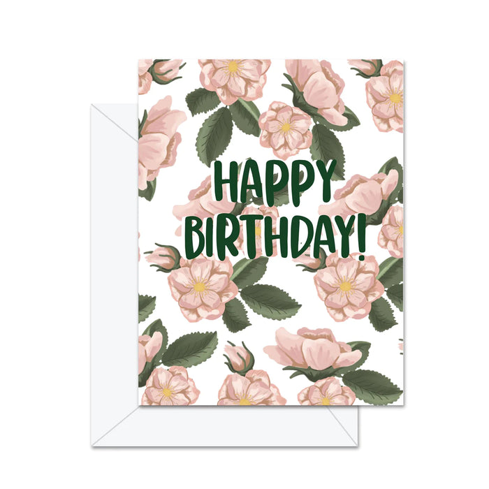 Wild Rose Birthday Card