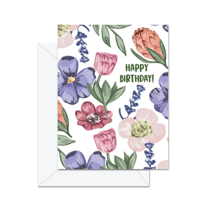 Floral Happy Birthday Card