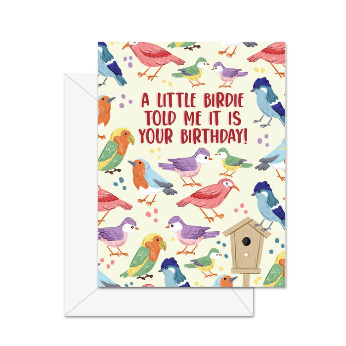 A Little Birdie Birthday Card