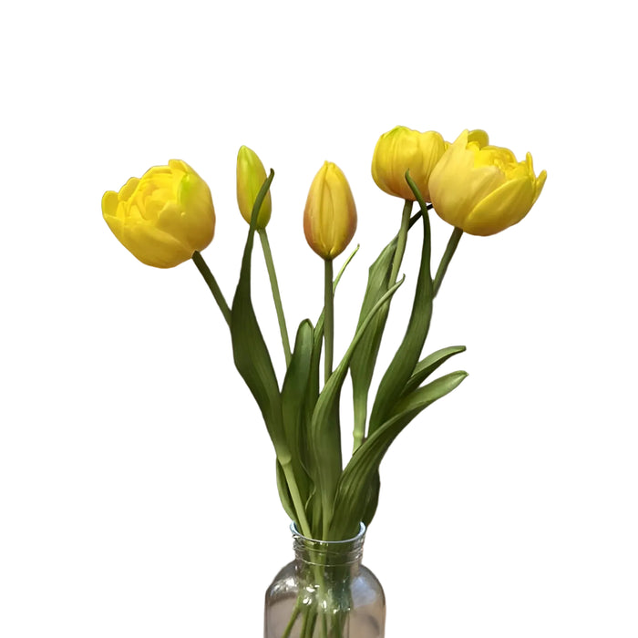 Faux Peony Tulip Bunch 18" 5 stems
