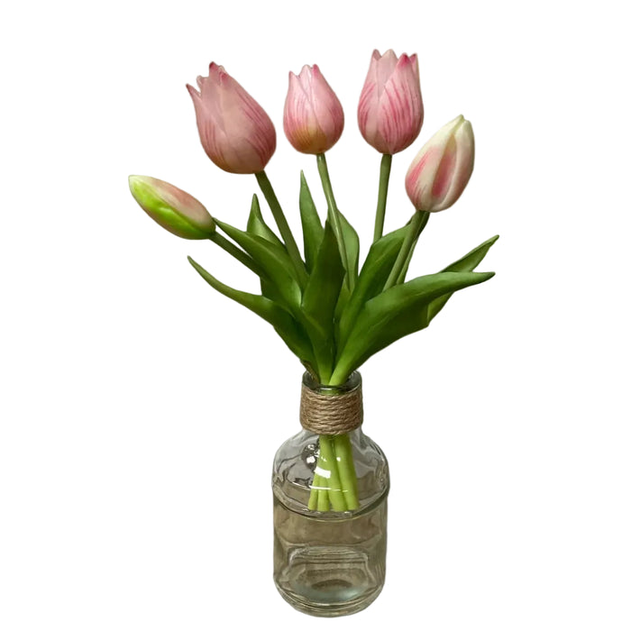 Faux Dynasty Mini Tulip Bunch 10" 5 stems