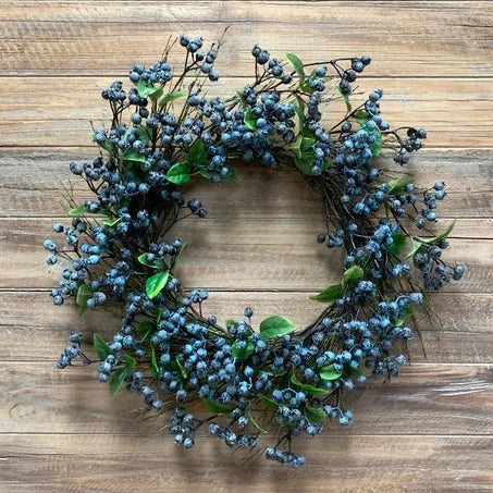 Blueberry Wreath 24"