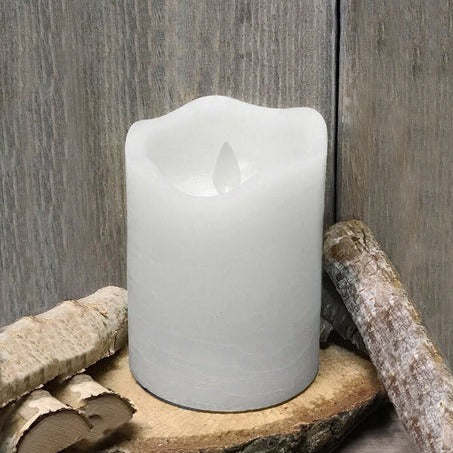 LED Flickering Flame Candle White
