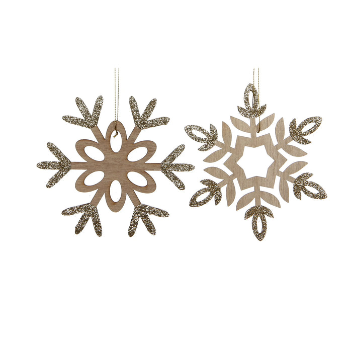 Snowflake Wooden Ornament