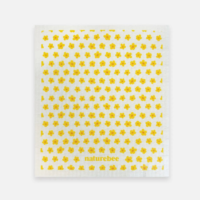 Mini Floral Yellow Sponge Cloth