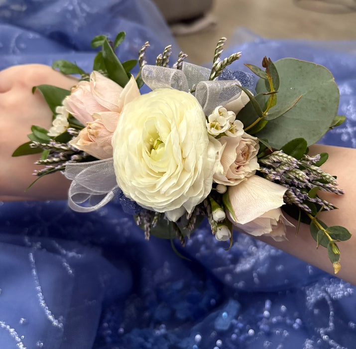 Ranunculus & Spray Rose Corsage