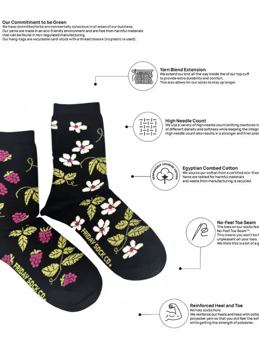 Women's Socks Raspberry Bloom