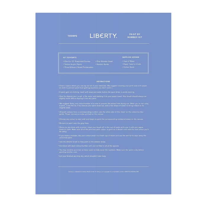 Liberty 9 x 12 Paint by Number Kit Thorpe