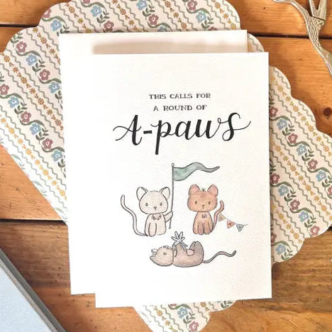 Big Round of A-PAWS Greeting Card
