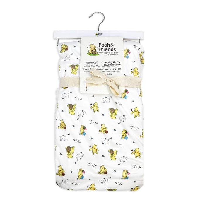 Pooh & Friends 2 Layer Blanket: Ivory