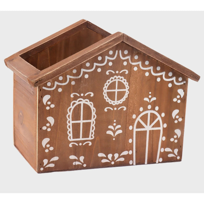 Wooden Gingerbread Planter