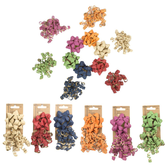 Kraft Bow with Curly Ribbon