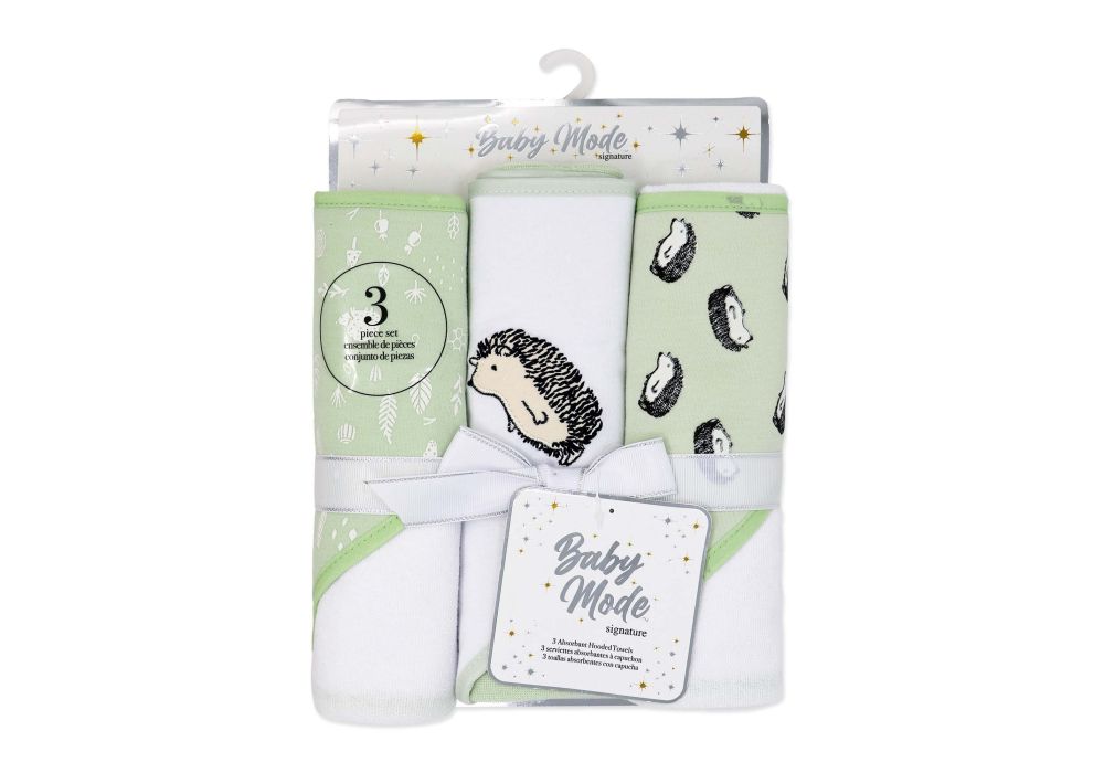 3 pack Hooded  Baby Towel Set