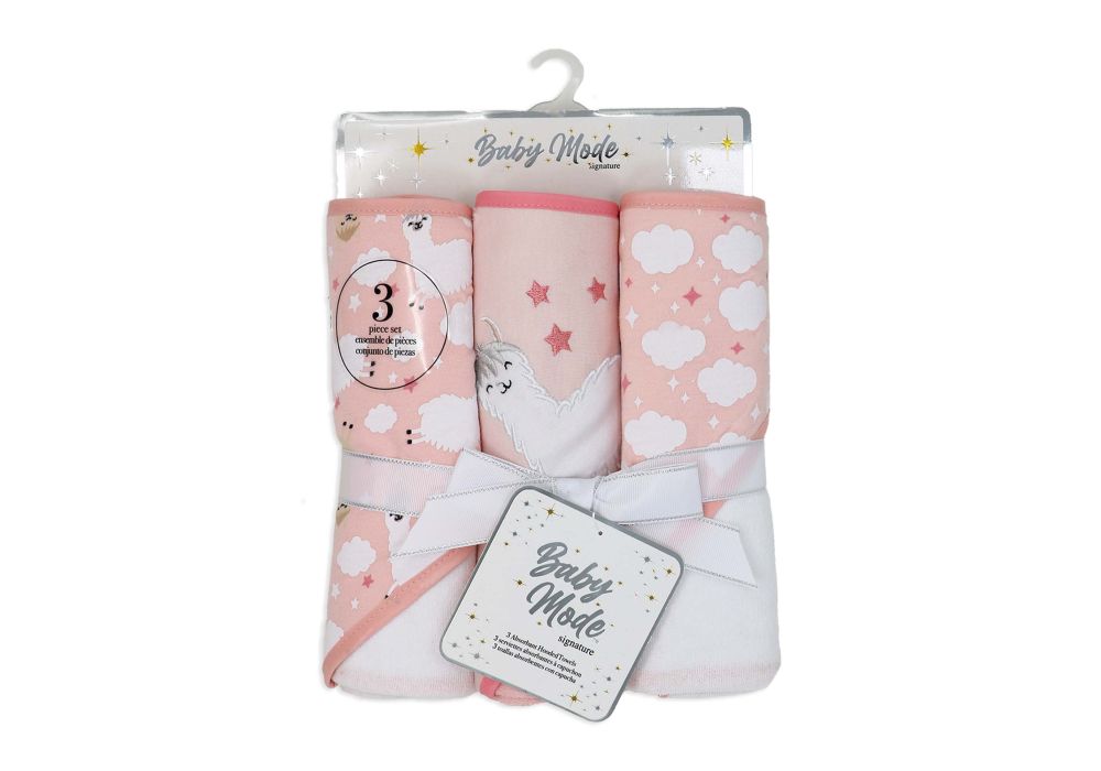 3 pack Hooded  Baby Towel Set