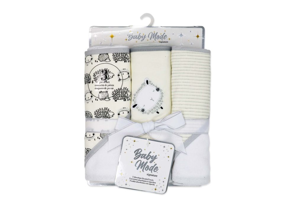3 pack Hooded  Baby Towel Set