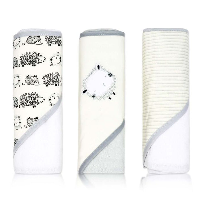 3 pack Hooded  Baby Towel Set