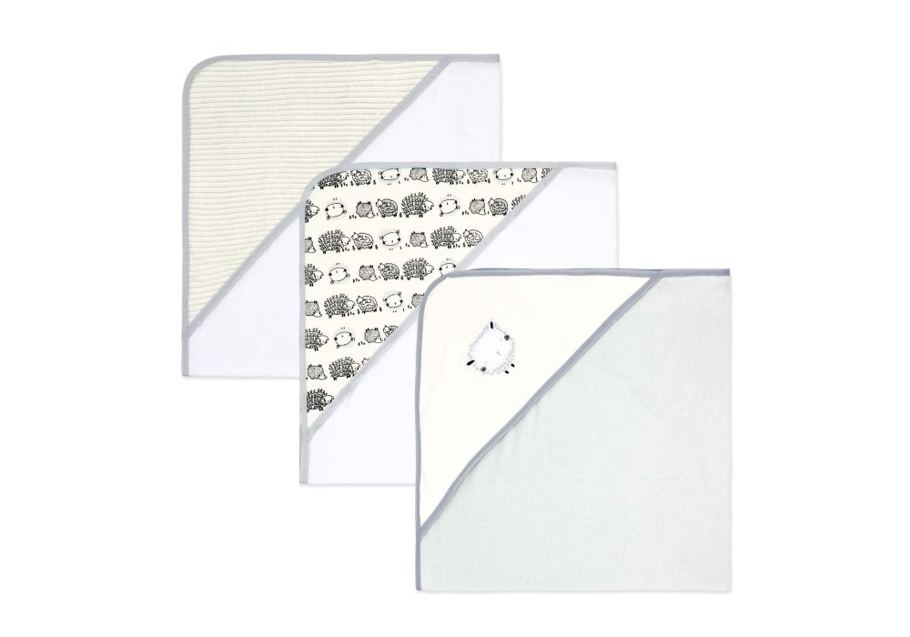 3 pack Hooded  Baby Towel Set