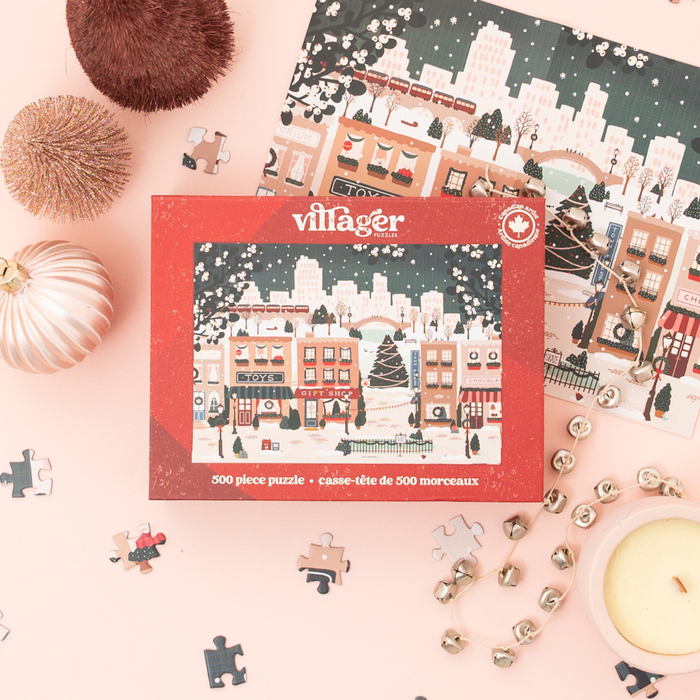 Villager Puzzle Small Town Holiday 500 pc