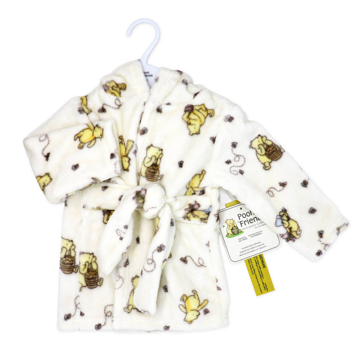 Plush Hooded Bathrobe: Tan