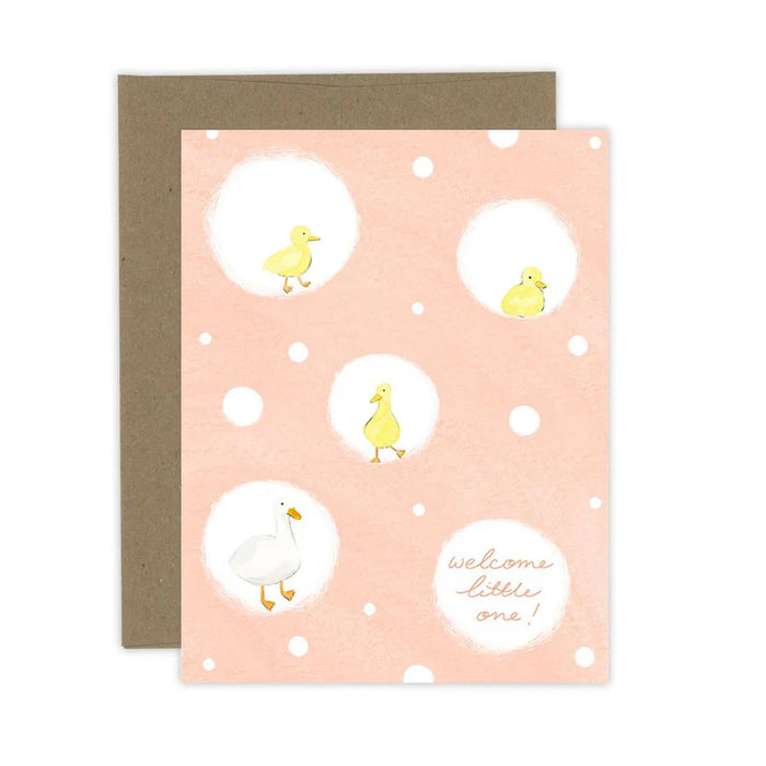 Baby Ducklings Welcome Card