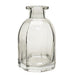 Clear glass vase on a white background