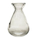 Clear glass vase on a white background