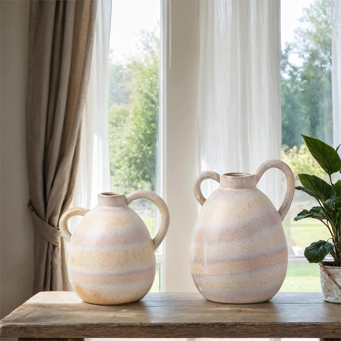 Reactive Glaze Handled Vase