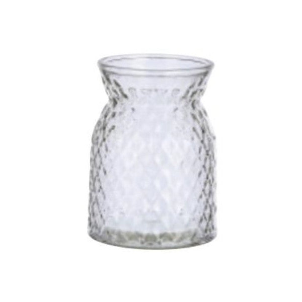 Embossed Clear Vase