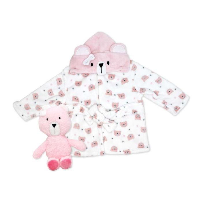 Plush Hooded Bathrobe with Toy