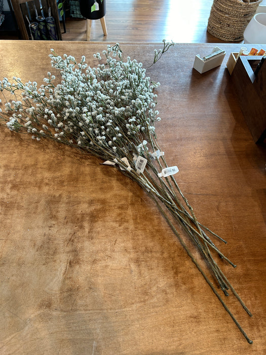 35" Tall White Baby's Breath Spray. Faux. Can be shorten if preferred.