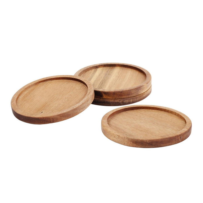 Acacia Wood Coaster Set