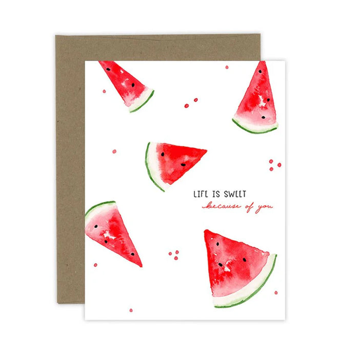 Life is Sweet Watermelon Card