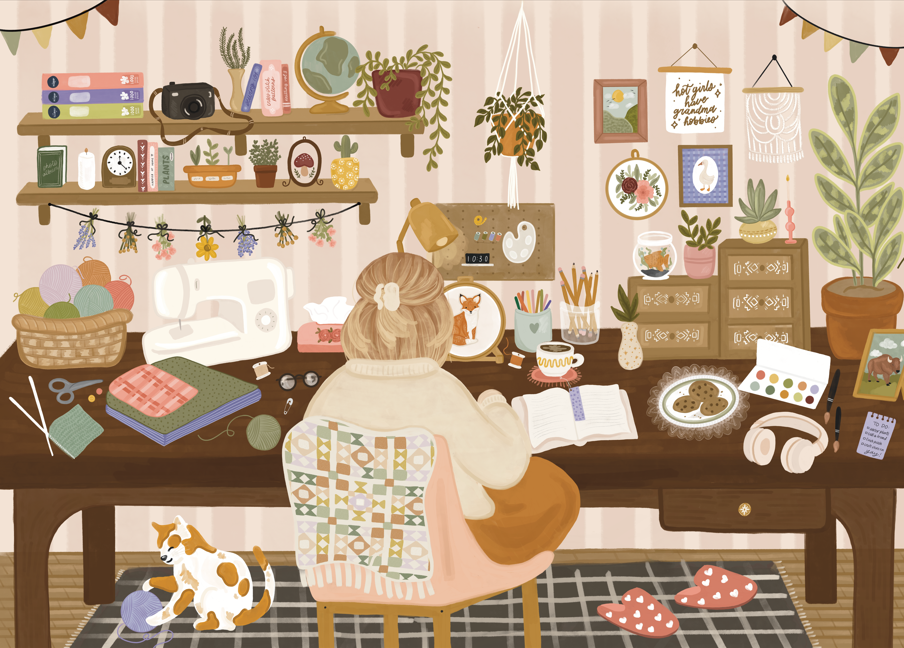 Villager Puzzles Grandma Hobbies 1000 pc