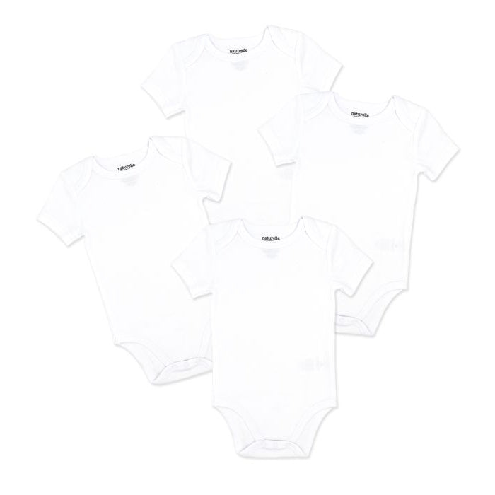Naturelle 4 pack Onesies White