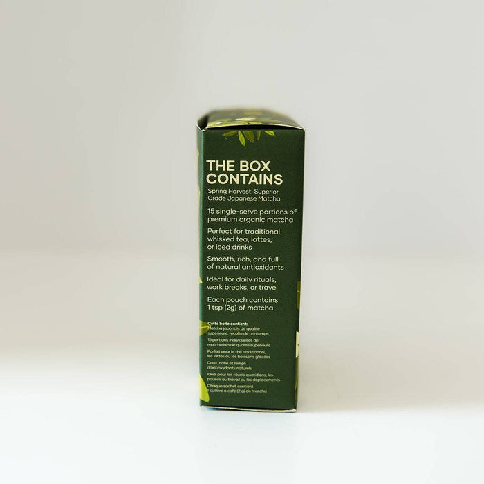 Organic Sip & Go Matcha - 15 Single Serving pouches