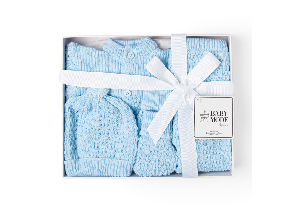 Baby 4 piece Knit Boxed Set