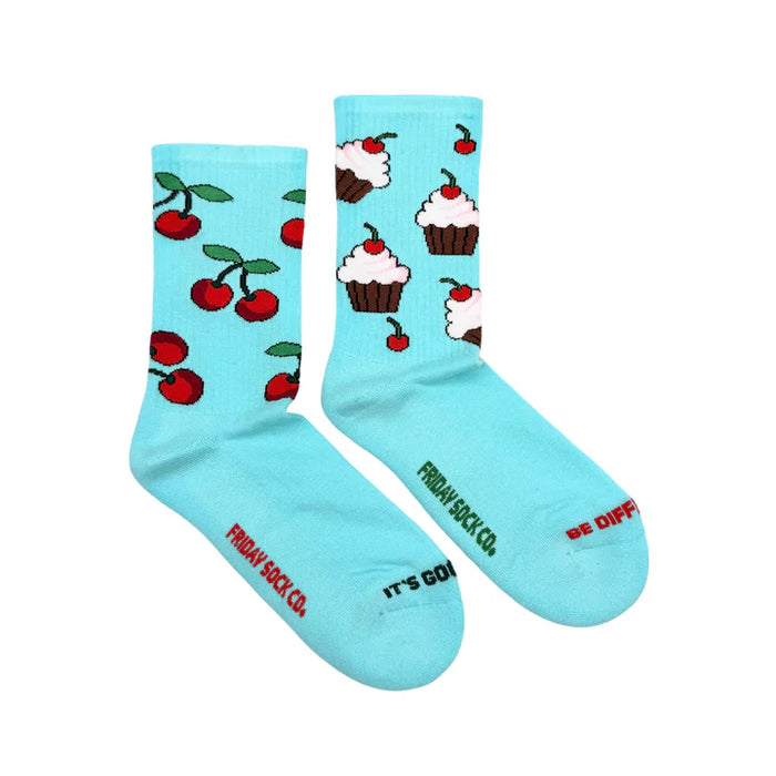 Women's Socks Athletic Cherry & Cupcake