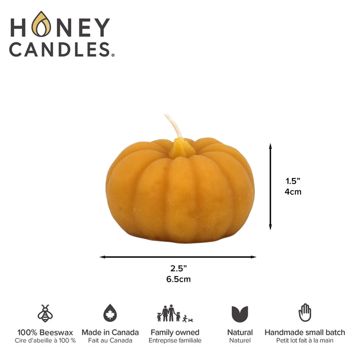 Small Pumpkin Beeswax Candle