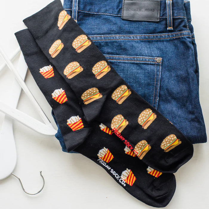 Men's Socks Burger & Fries