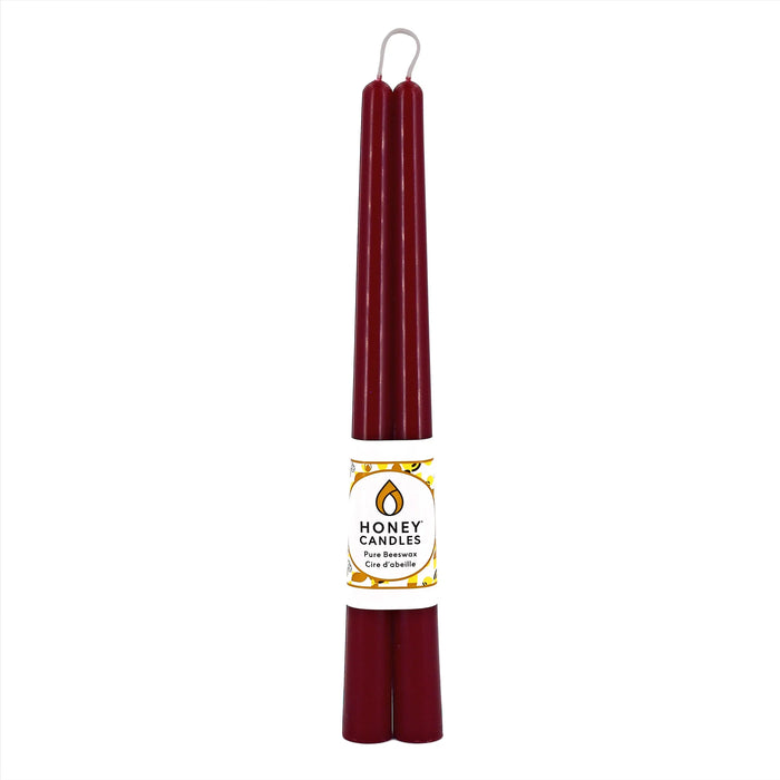 Beeswax Taper Candle Pair 12"