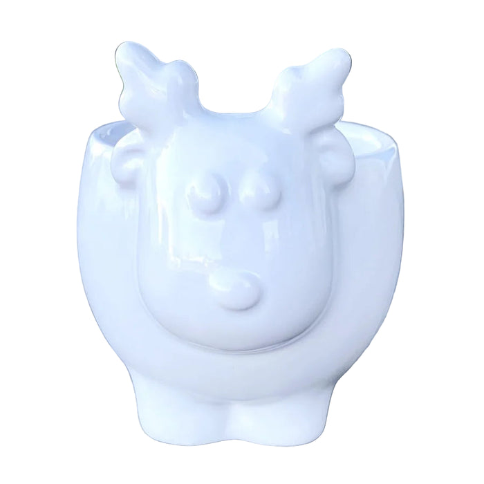 White Reindeer Pot