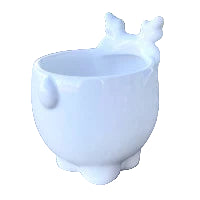 White Reindeer Pot