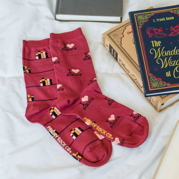 Women's Socks I Love Books