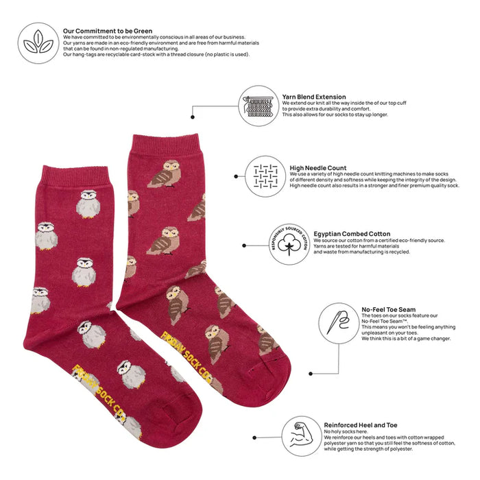 Women's Socks Owl
