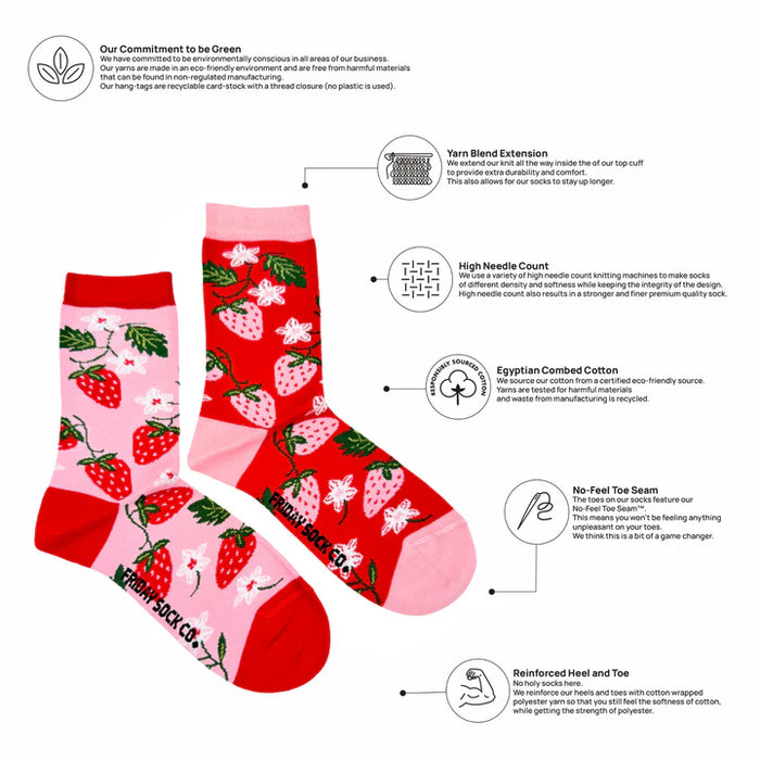 Women's Socks Strawberries